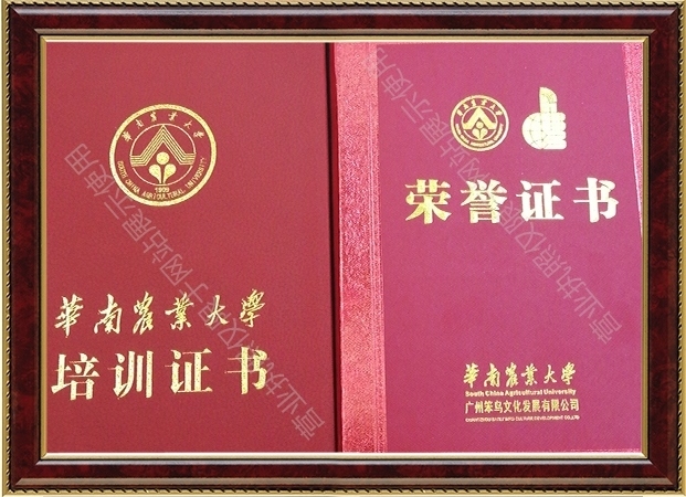 胡雪雁“農(nóng)大培訓(xùn)結(jié)業(yè)證書(shū)”